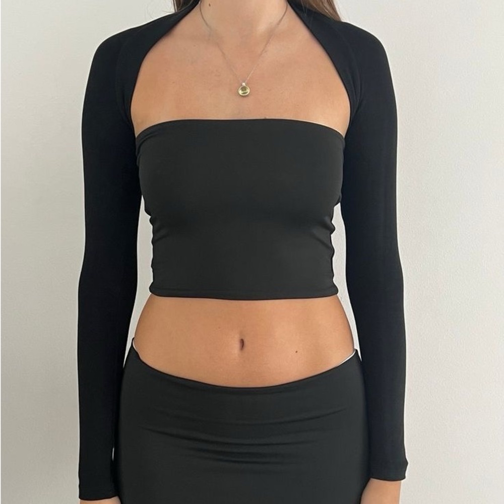Women Black Bolero Pilates